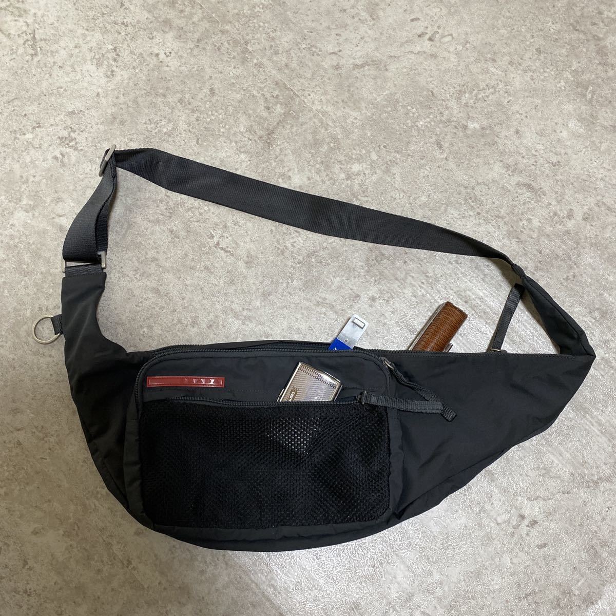 PRADA Archive ss canvas shoulder bag