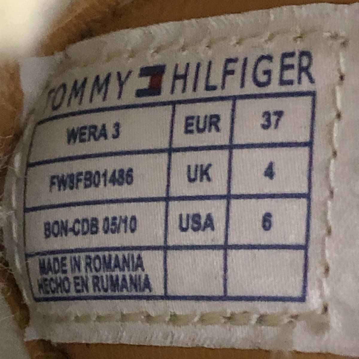 TOMMY HILFIGER ムートン ロング ブーツ サイズ 37 約23cm相当 ブラウン トミーヒルフィガー 23021402_画像8