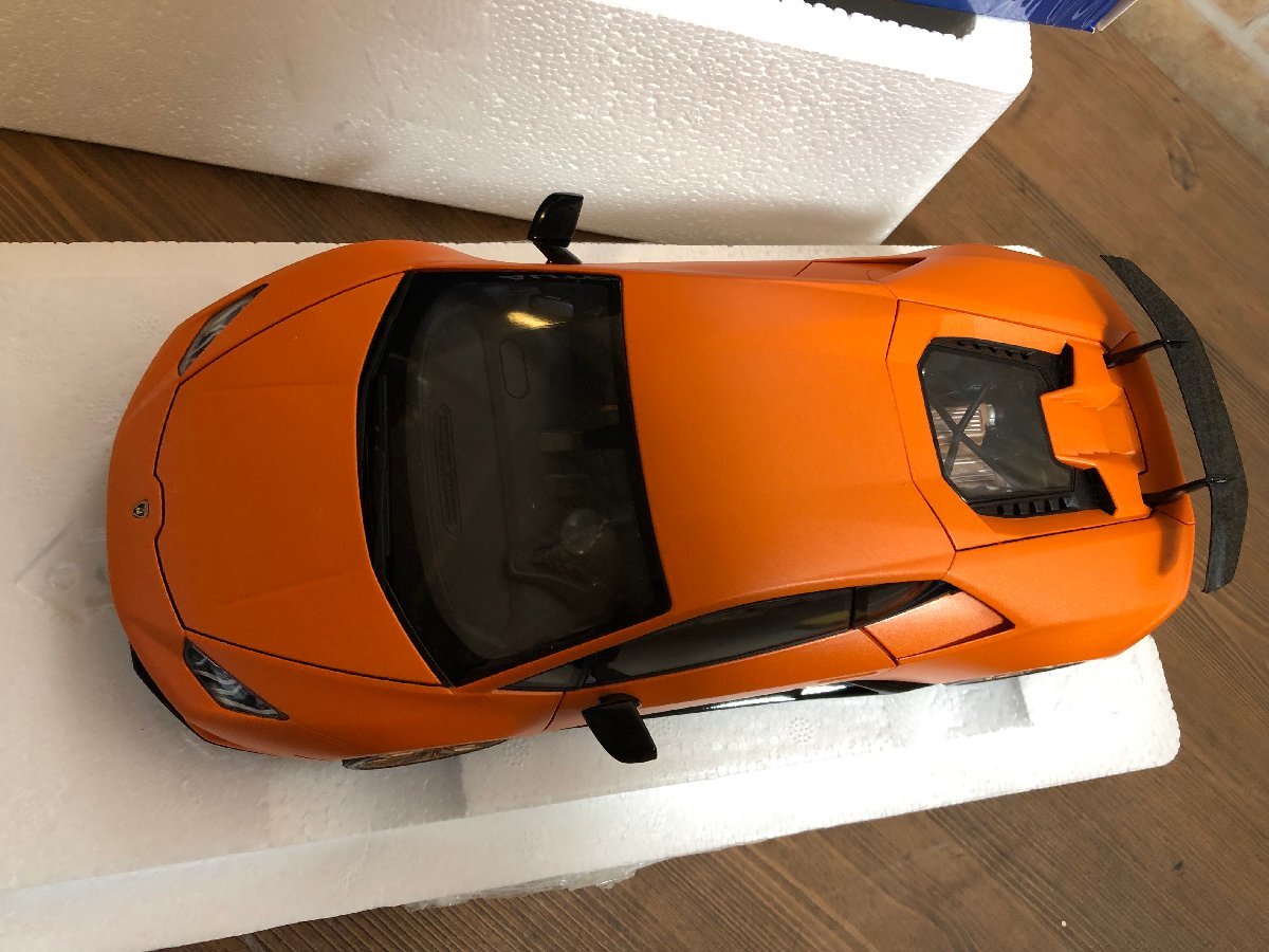 中古 オートアート 1/18 ランボルギーニ ウラカン ペルフォマン MATT ORANGE auto art lamborghini huracan performante_画像3