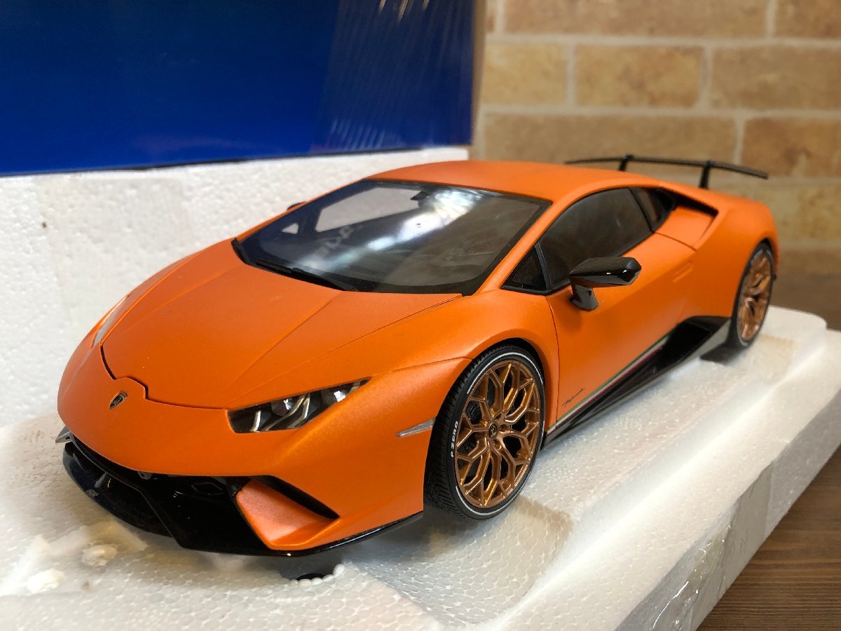 中古 オートアート 1/18 ランボルギーニ ウラカン ペルフォマン MATT ORANGE auto art lamborghini huracan performante