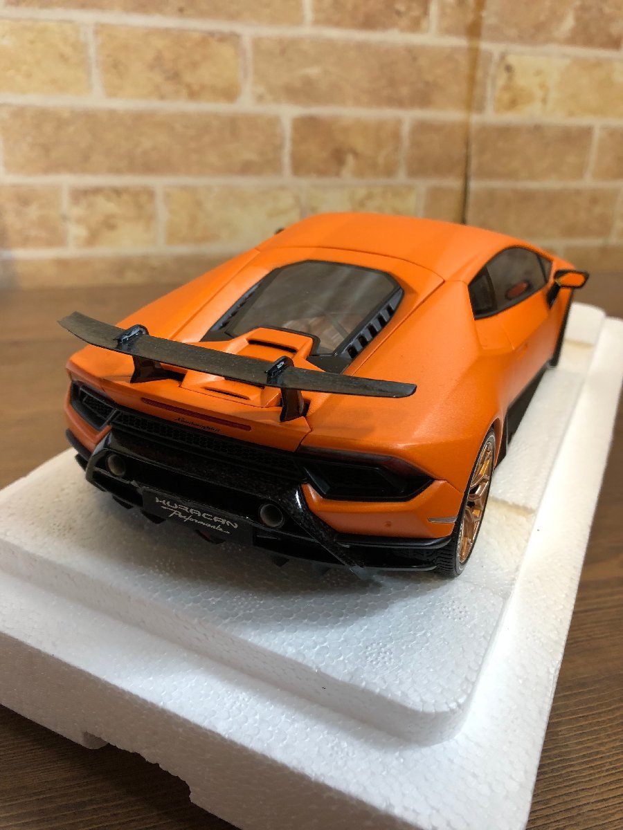 中古 オートアート 1/18 ランボルギーニ ウラカン ペルフォマン MATT ORANGE auto art lamborghini huracan performante_画像4