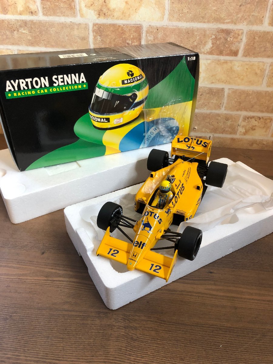 中古 ミニチャンプス MINICHAMPS 1/18 AYRTON SENNA RACING CAR COLLECTION Lotus Honda 99T 1987の画像1