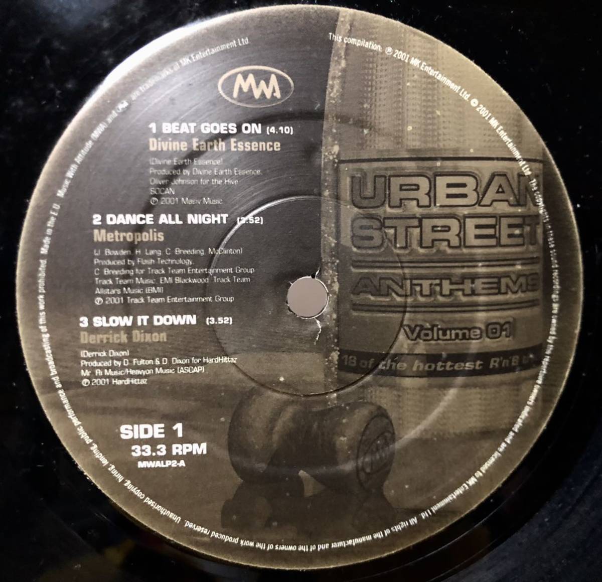 激レア アングラ インディ アナログ限定生産 画ジャケ 2001 Various / Urban Street Anthems Volume 01 Original UK 3枚組 LP 00s 絶版_画像4