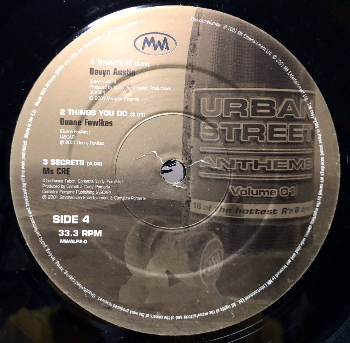 激レア アングラ インディ アナログ限定生産 画ジャケ 2001 Various / Urban Street Anthems Volume 01 Original UK 3枚組 LP 00s 絶版_画像7