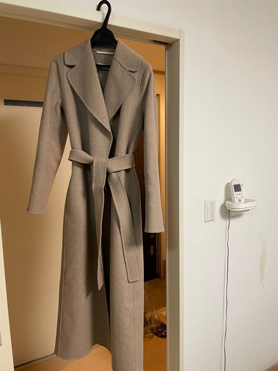 S Max Mara Poldo ウールラップコート ロング ベルト付 日本大特価