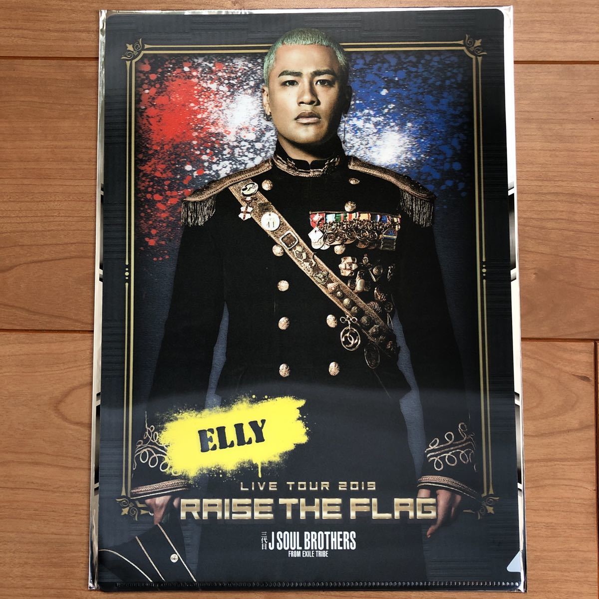 三代目JSB3 RAISE THE FLAG ガチャ　グッズ　5点セット　ELLY クリアファイル　ポーチ　バッジ　リストバンド　クリップ_画像5