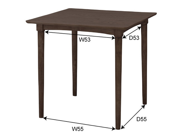 東谷 ダイニングテーブル ブラウン W75×D75×H70 NET-829TBR ダイニングテーブル 75cm 食卓机 正方形 シンプル メーカー直送 送料無料_画像2