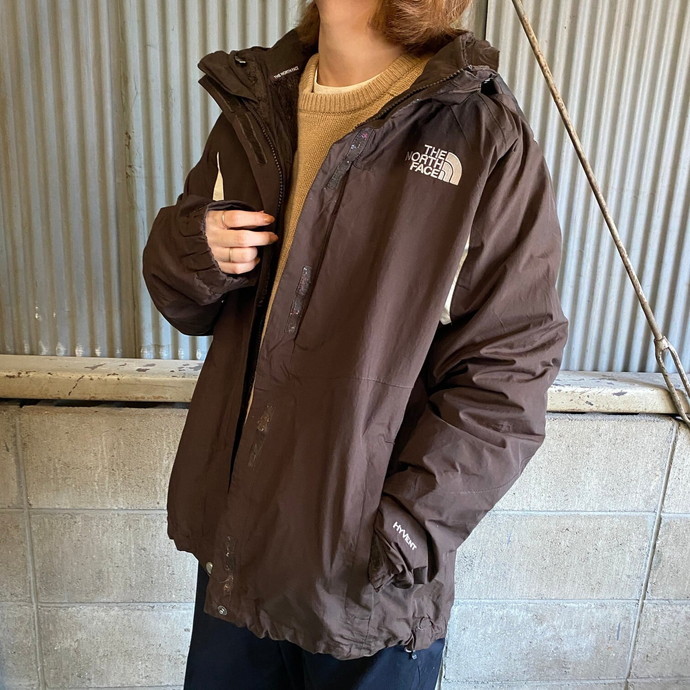 THE NORTH FACE ザ ノースフェイス 脱着3WAY HYVENT マウンテンパーカー レディースL