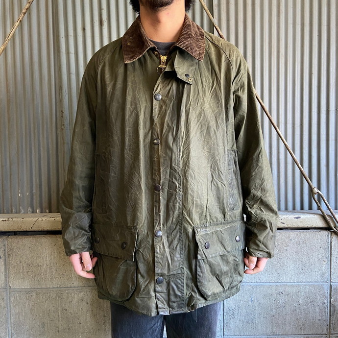 見事な 英国製!バブアーbarbourクラシックバーレーオイルドジャケット