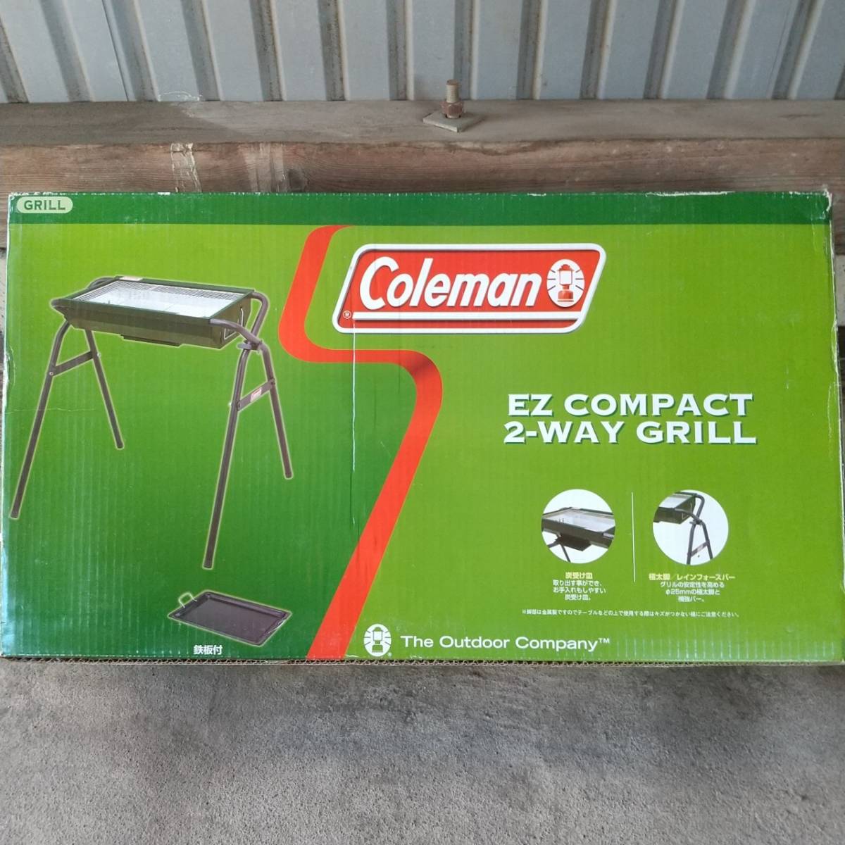 YM3474 未使用 Coleman コールマン / EZ COMPACT 2-WAY GRILL MODEL 170-9311 BBQグリル バーベキュー アウトドア ツーウェイグリル の画像1