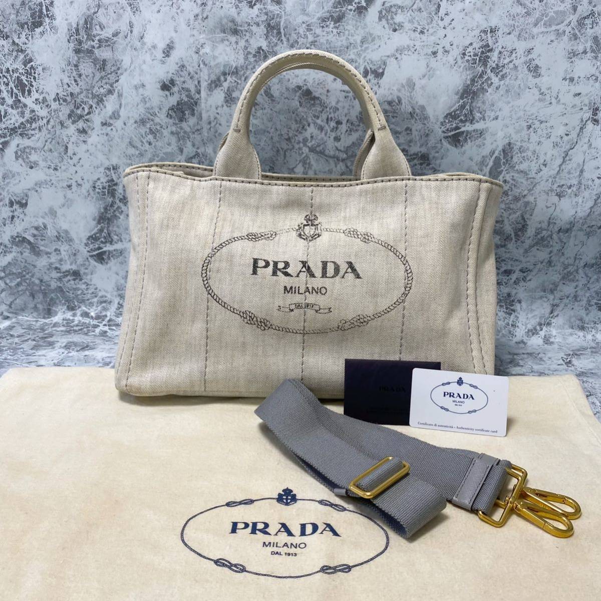 限定販売】 ハンド トートバッグ キャンバス カナパ プラダ PRADA