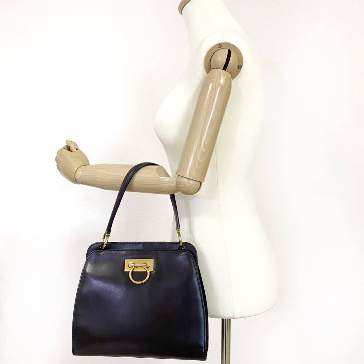 CELINE セリーヌ ガンチーニ ダブルフェイス ワン ハンドバッグ レザー 1-34676