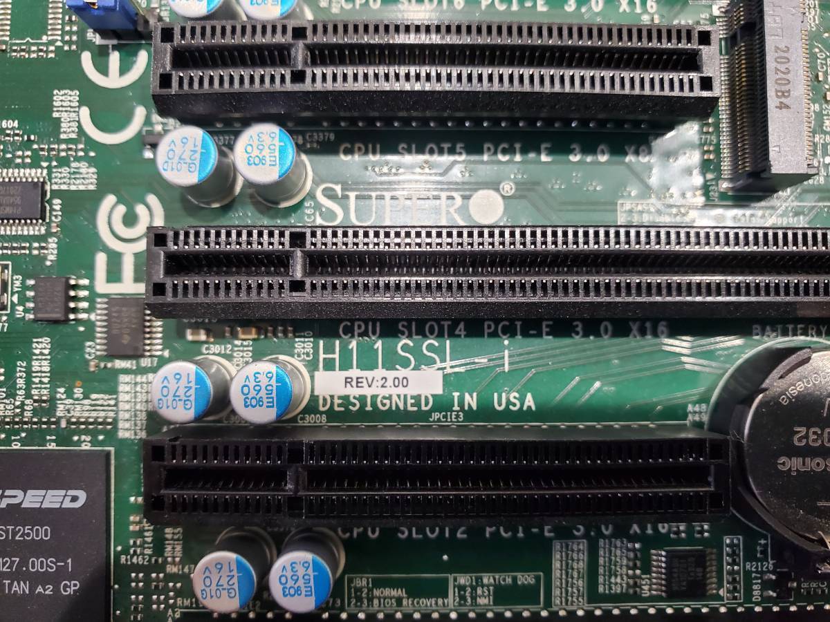 Supermicro H11SSL-i Socket SP3 + AMD EPYC 7551P CPU 32コア64