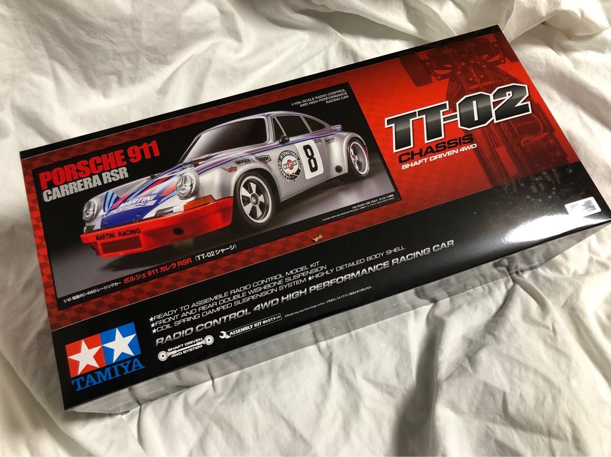 タミヤ TT-02 ポルシェ911 RSR カレラ キット 未組立 TAMIYA シャーシ RCカー