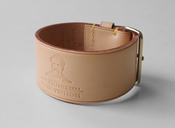 * superior article LOUIS VUITTON * TOKYO 2004..150 anniversary cow leather bracele leather bangle Louis Vuitton *413/C2