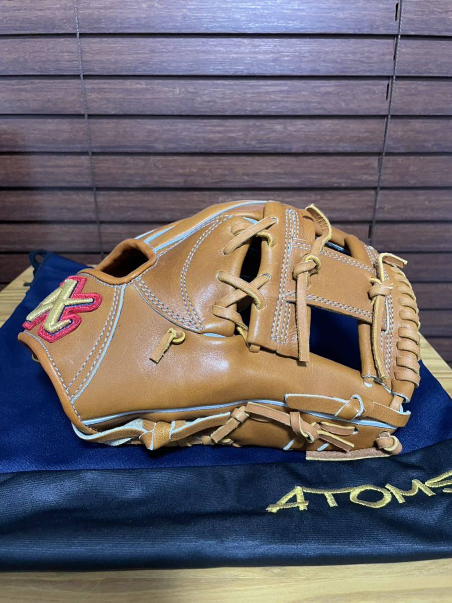 アトムズ　ジュテルレザー　アトムズ限定グラブ　限定グローブ　硬式野球　硬式グローブ　高校野球対応　ATOMS_画像1