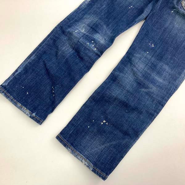 t) Dsquared D SQUARED2 краска повреждение обработка Denim размер 38 нашивка Италия производства мужской бренд товар б/у 