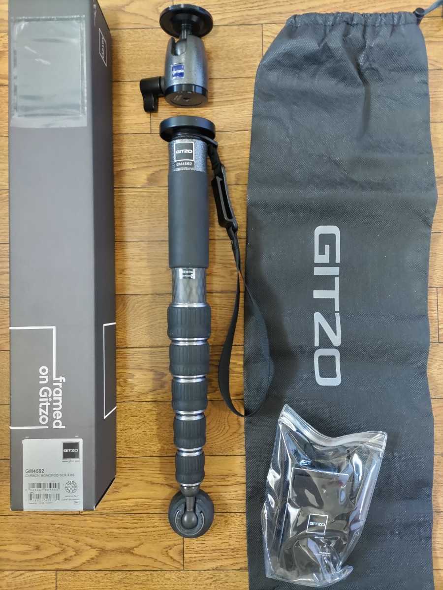 GITZO 一脚 GM4562カーボン4型6段 美品 GITZOセンターポール自由雲台