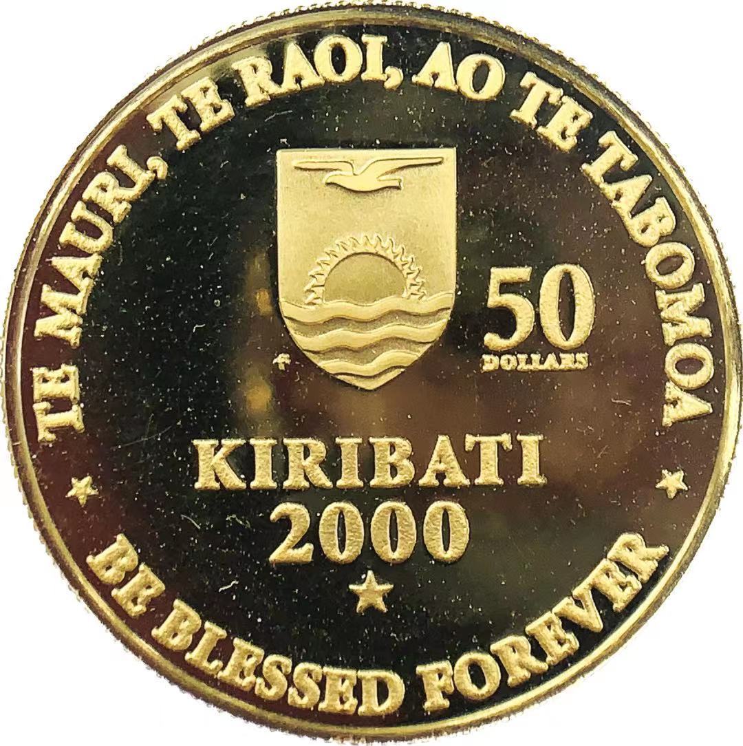 KIRIBATI キリバス 新ミレニアム記念 2000年 50ドル 金貨 6.2g 純金 24金 イエローゴールド コレクション Gold