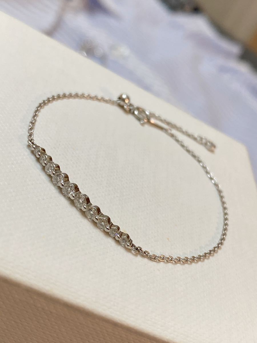 ヴァンドーム青山 プラチナ Pt850/900 ダイヤ0.32ct ブレスレット-