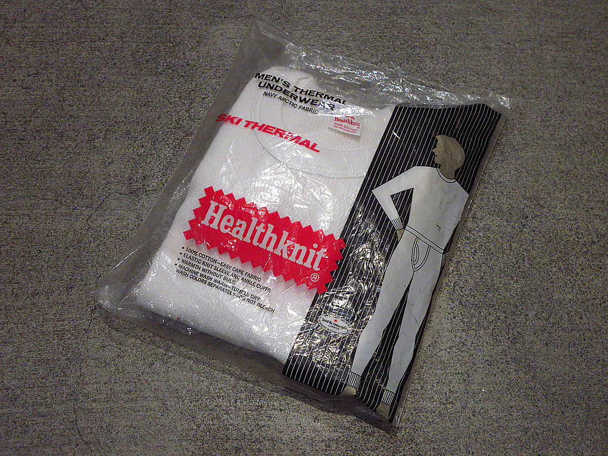 ビンテージ70's●DEADSTOCK Healthknitコットンサーマルsize S●230206i1-m-udwrデッドストックヘルスニットアンダーウェアインナーシャツ_画像1