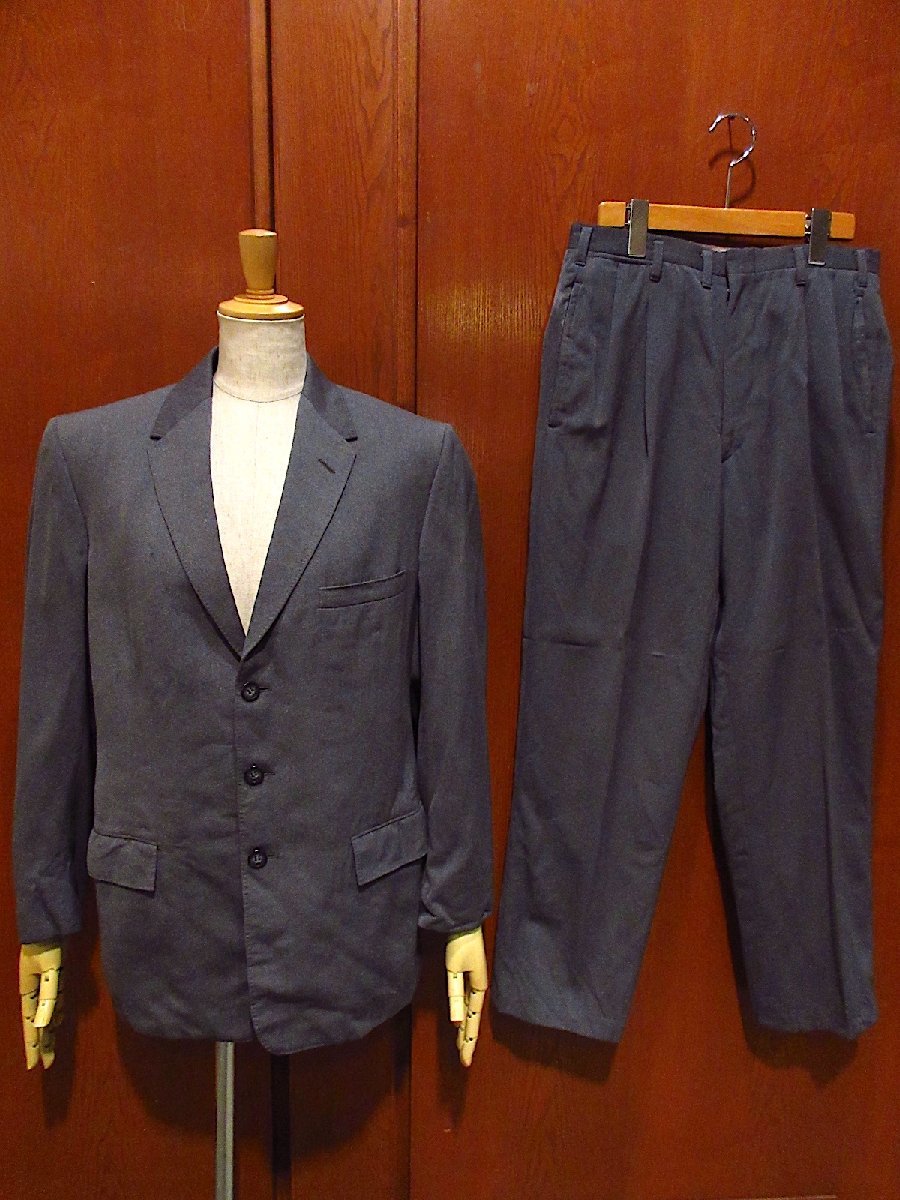 ビンテージ50's●kuppenheimer WIDEMANSウール3Bスーツツーピースグレー●230214c1-m-suit 1950sシングルメンズセットアップ