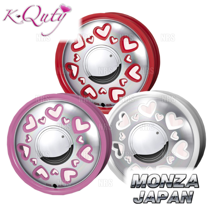 MONZA モンツァ K-Quty ケー・キューティ (4本セット) 4.5J x 15 インセット+43 PCD100 4穴 ピンク/ポリッシュ (KQUTY-451543-PP-4S_画像1