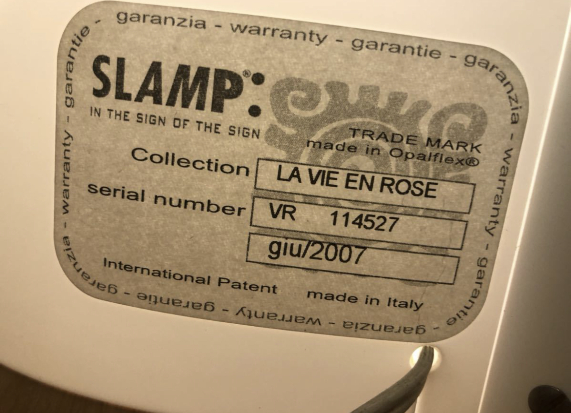SLAMP ランプ LA VIE EN ROSE MADE IN Italy エレガント□フロア SLAMP ランプ LA VIE EN ROSE MADE IN Italy エレガント□フロア