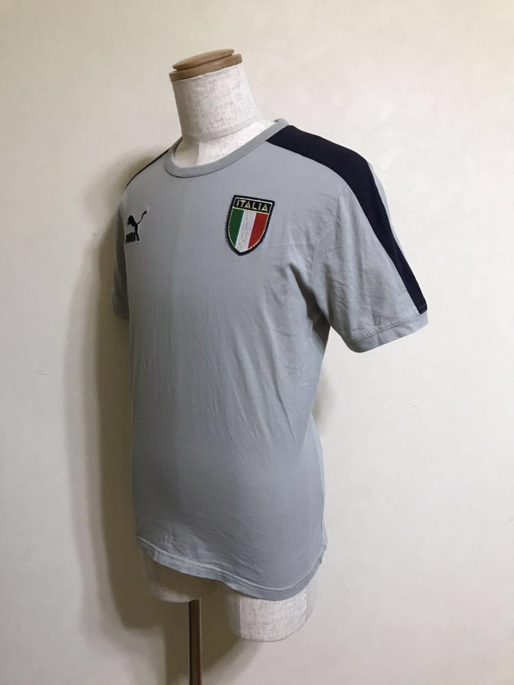 PUMA ITALIA プーマ サッカー イタリア代表 Tシャツ トップス USサイズM 半袖 グレー 741931_画像6
