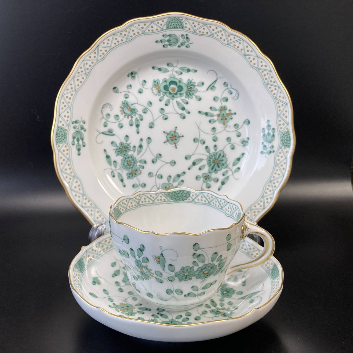 インド MEISSEN - マイセン インドの華 リッチグリーンのカップ
