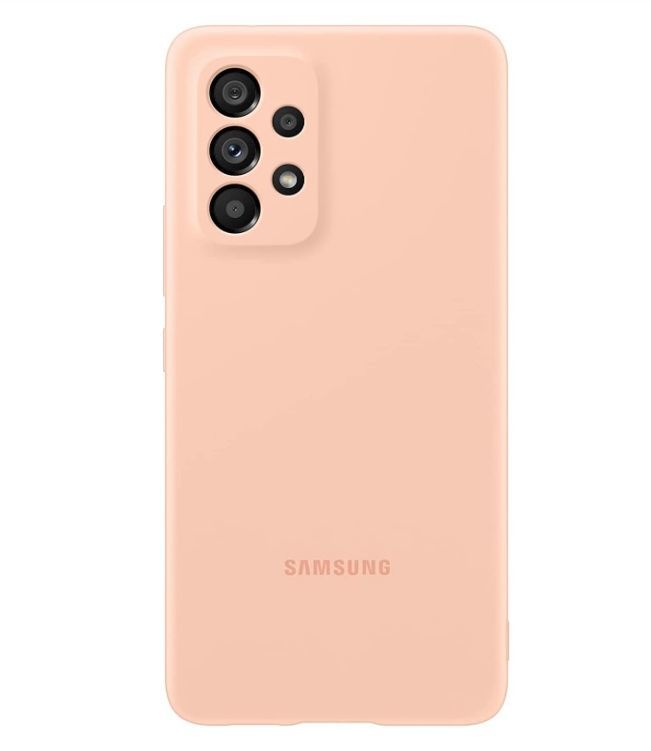 Galaxy A53 5G ◆ Silicone Cover シリコンカバー ピーチ Samsung ロゴ オフィシャル【並行輸入品】SC-53C SCG15_画像1