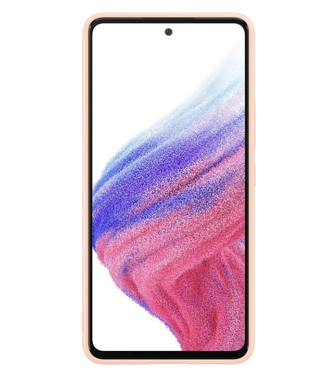 Galaxy A53 5G ◆ Silicone Cover シリコンカバー ピーチ Samsung ロゴ オフィシャル【並行輸入品】SC-53C SCG15_画像5