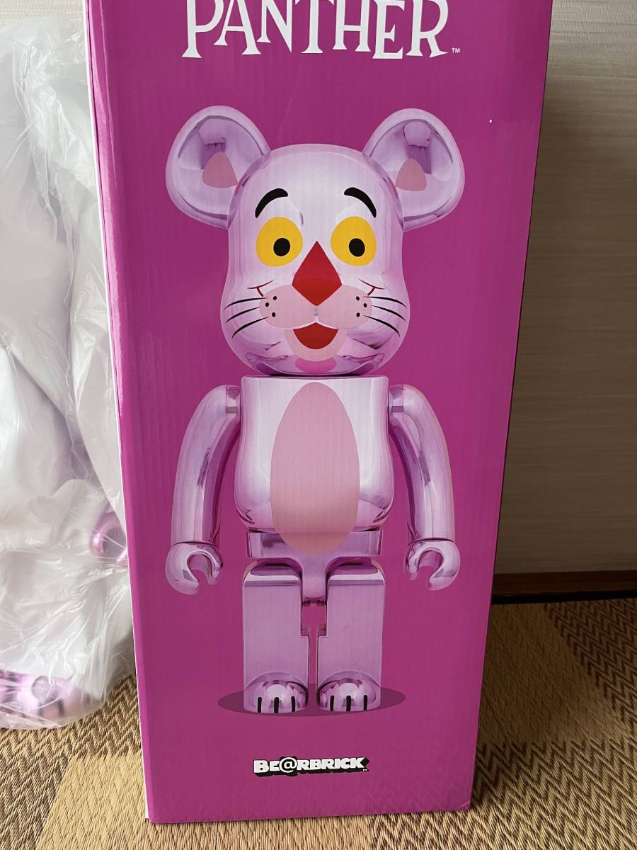 ☆新品未開封！ MEDICOM TOY 【BE@RBRICK】 ベアブリック　ピンクパンサー クロームVer.１０００％ ☆彡_画像2