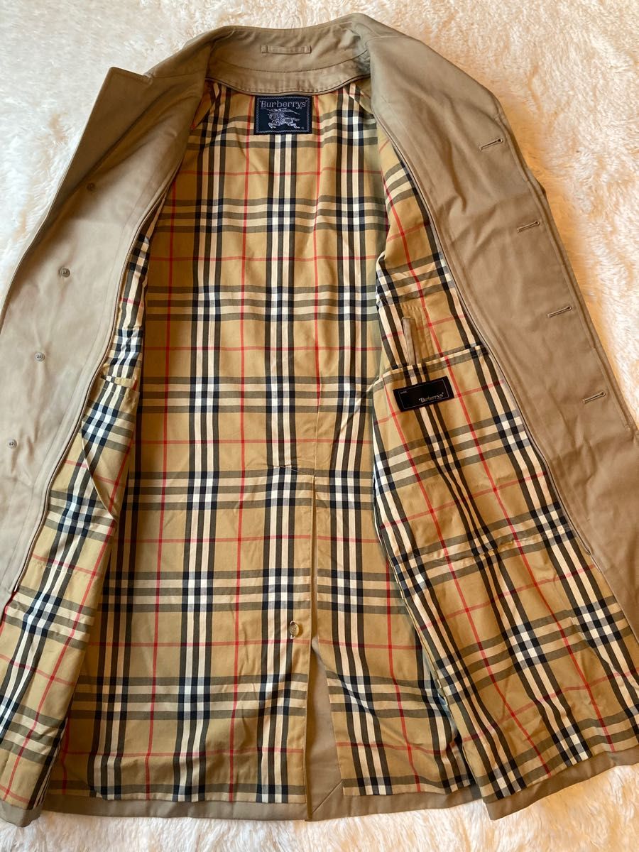 美品✨Burberrys ノバチェック ステンカラーコート ハニーベージュ XL 美品✨Burberrys ノバチェック ステンカラーコート ハニーベージュ XL
