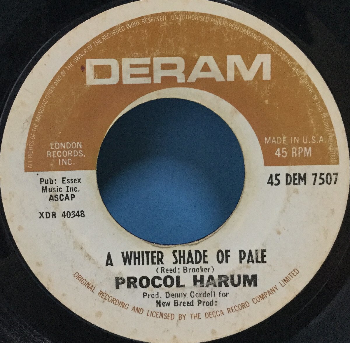 EP 洋楽 Procol Harum / A Whiter Shade Of Pale 米盤_画像3