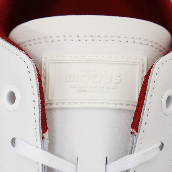 mobus (モーブス) M-2102T-1093 NEW MUNDEN ニューミュンデン レザースニーカー WHT/DK.RED MBS007 44_mobus