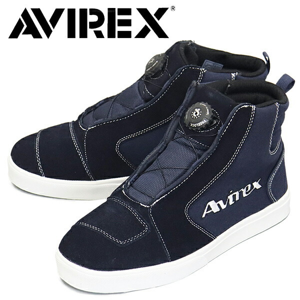 AVIREX (アヴィレックス) AV1969 WOODSTOCK ウッドストック ウォータープルーフバイカーシューズ NAVYxNAVY US11-約29.0cm