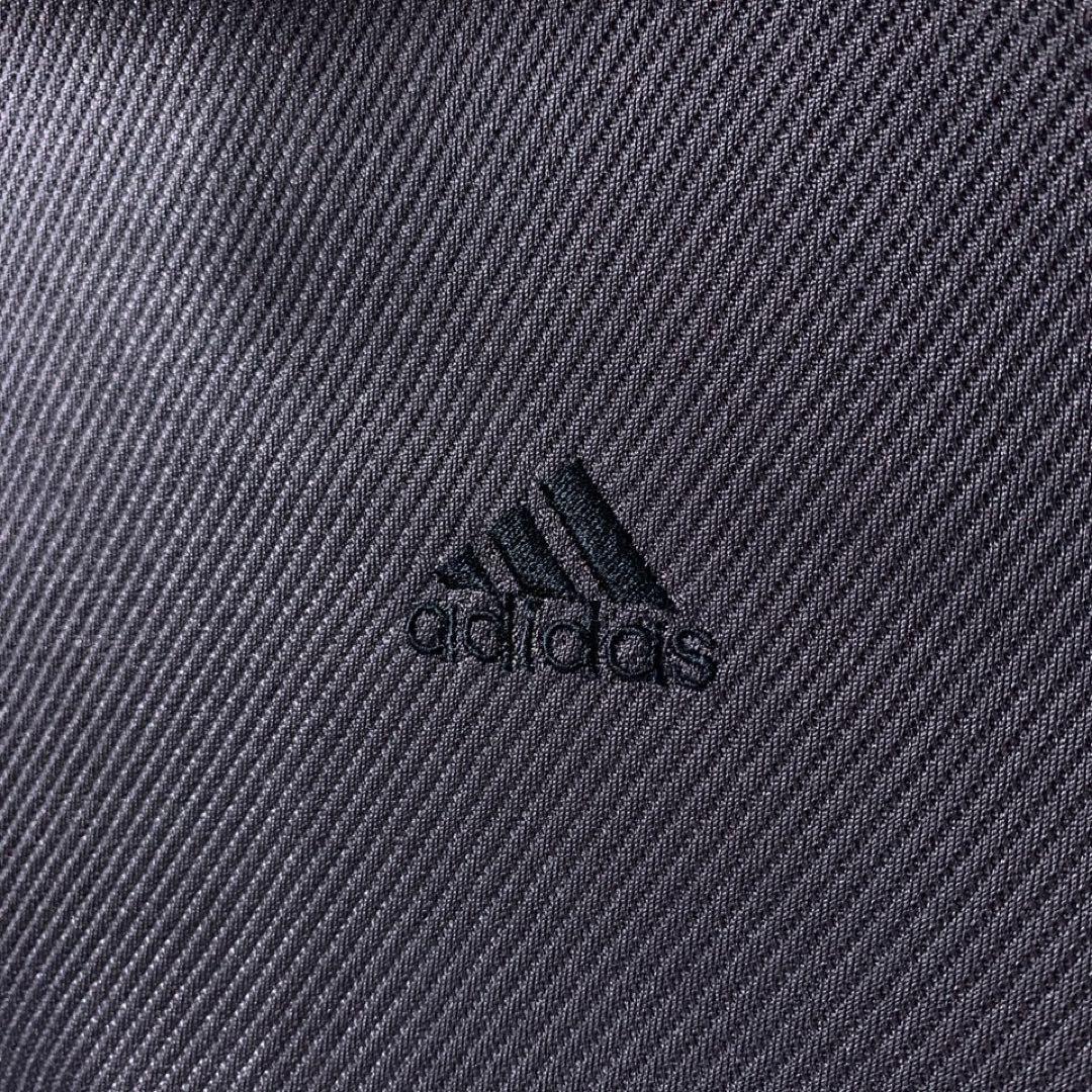 00s adidas サイドライン トラックジャケット 背面 刺繍ロゴ グレー