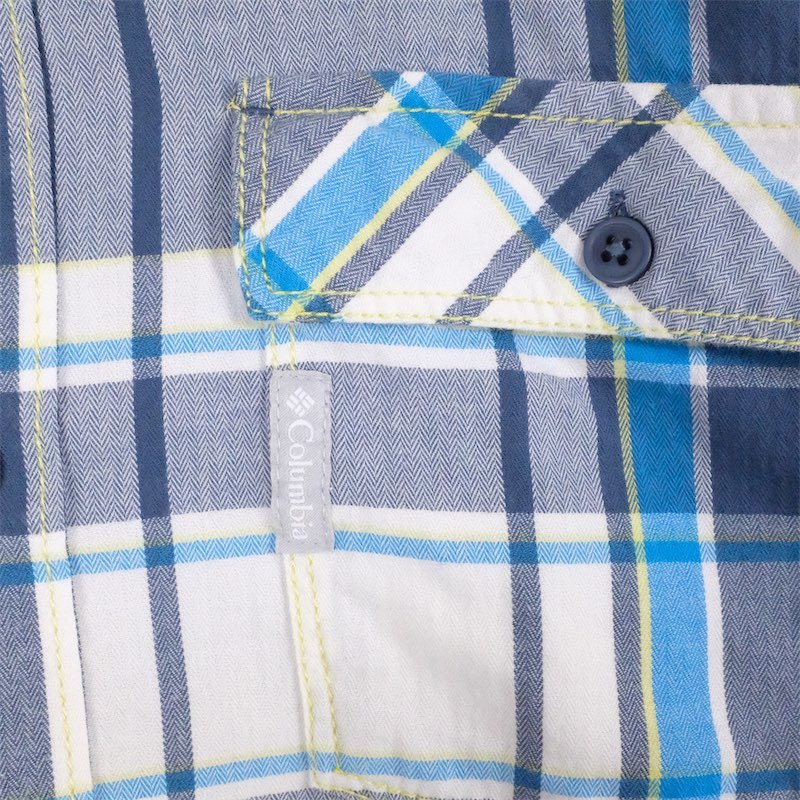 古着 大きいサイズ コロンビア 長袖レギュラーカラーシャツ アウトドア メンズUS-2XLサイズ チェック柄 紺 ネイビー系 tn-1560n_画像7