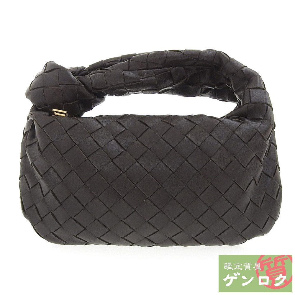 【中古】BOTTEGAVENETA ボッテガヴェネタ イントレチャート ミニジョディ ワンハンドル ハンドバッグ ショルダーバッグ ブラウン 【質屋】_画像1