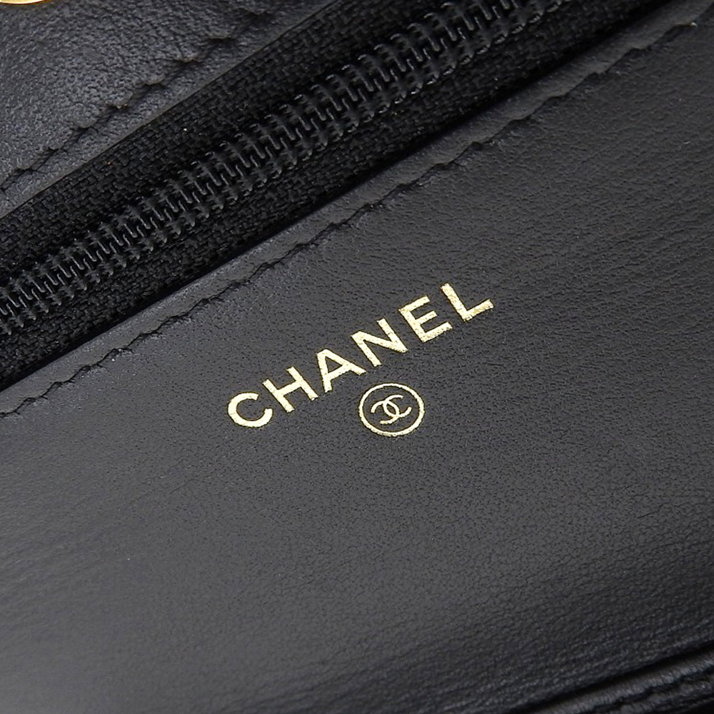 【中古】CHANEL シャネル ショルダーバッグ マトラッセ チェーンショルダー チェーンウォレット ブラック レザー 29番台【質屋】_画像8