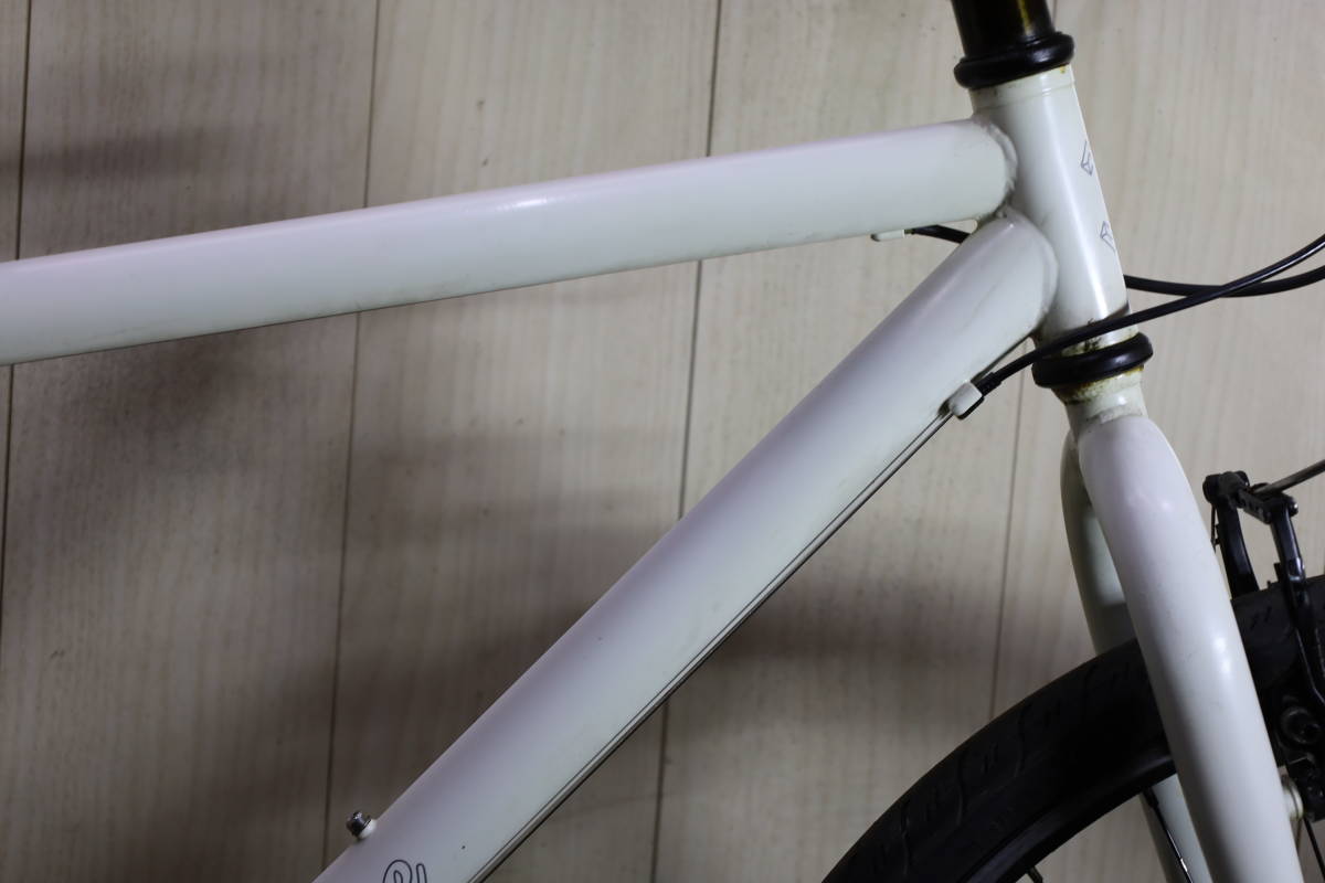 人気良品！CULTURE BIKE(カルチャーバイク) S260 26型　クロモリ1シマノ8速 430mm WHITE色 クロスバイク