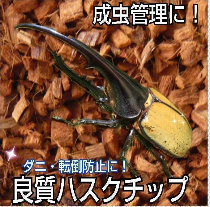 カブトムシ・クワガタの成虫飼育に最適！ハスクチップ【5リットル】転倒防止・消臭・保水性に優れダニ防止にも抜群！　無農薬厳選素材使用_画像2