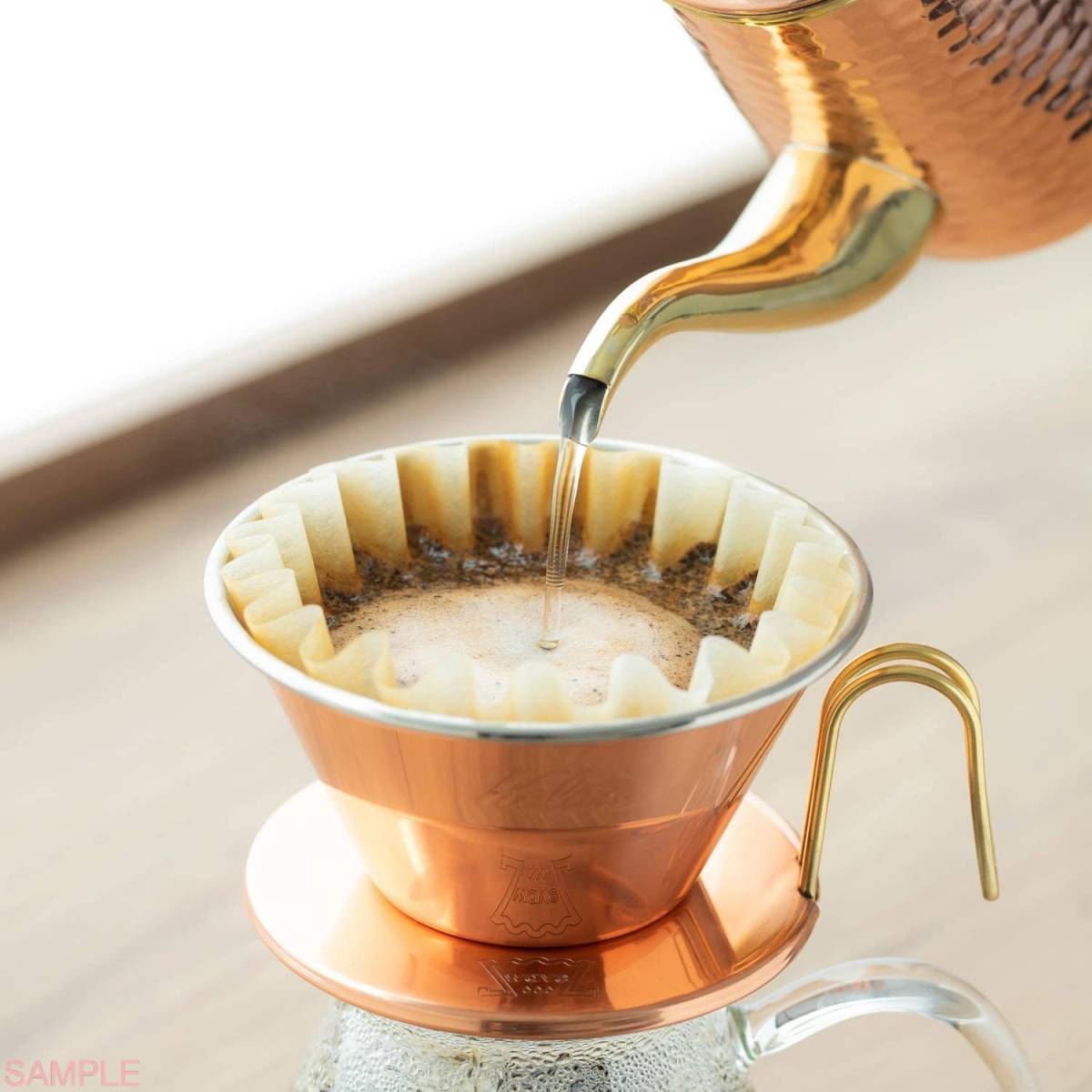 コーヒーポット ドリップ式 銅 細口 ハンドドリップ ケトル 0.7L ドリッパー コーヒー 日本製 おしゃれ おすすめ アンティーク