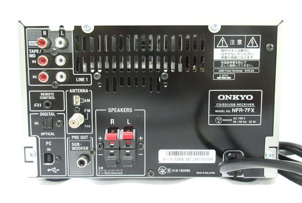 送料300円(税込)■vd580■ONKYO ミニコンポ X-NFR7FX(D) ※ジャンク【シンオク】の画像3