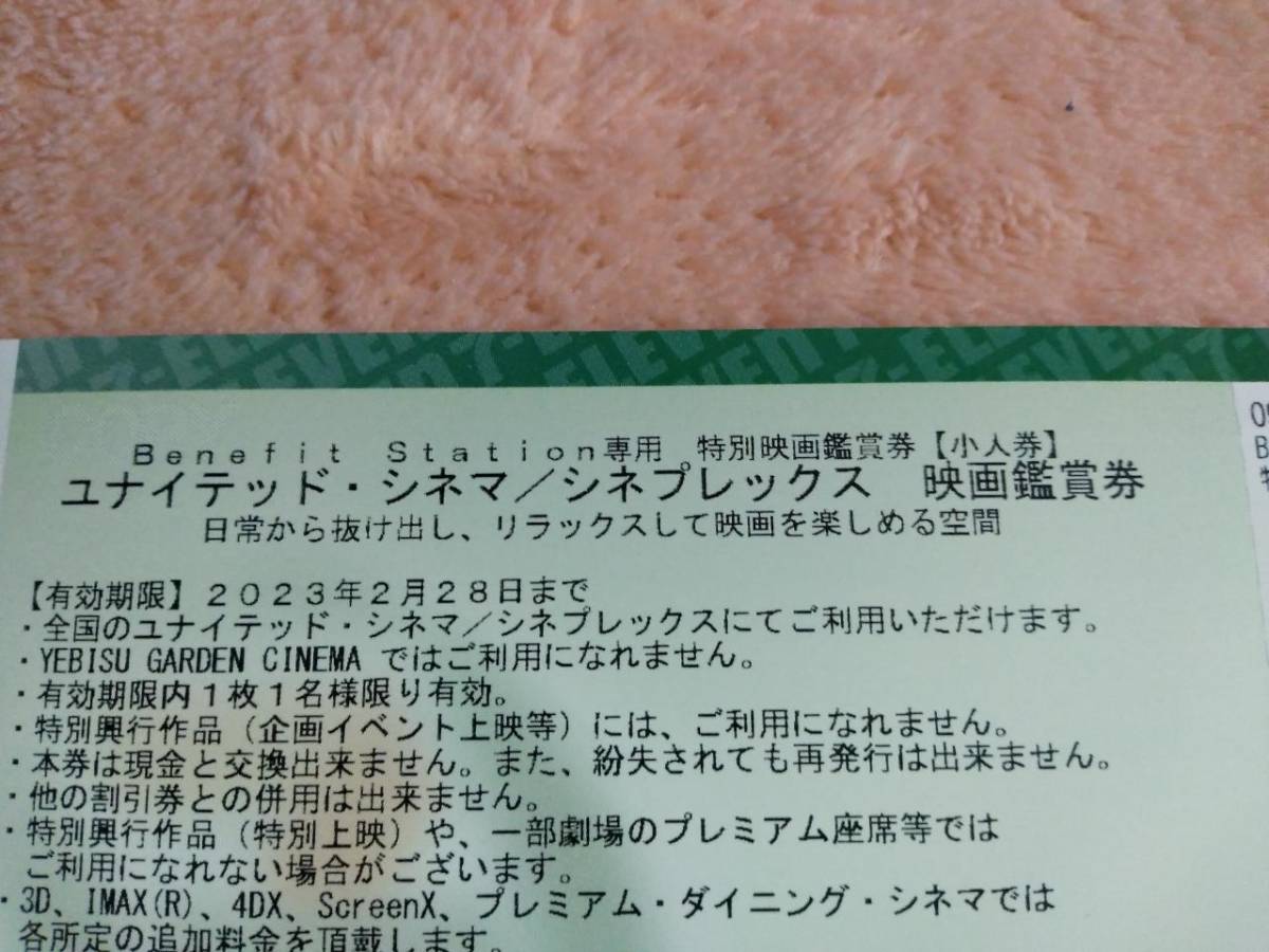 ユナイテッド シネマ シネプレックス 映画券 一般券1枚+ 小人券2枚
