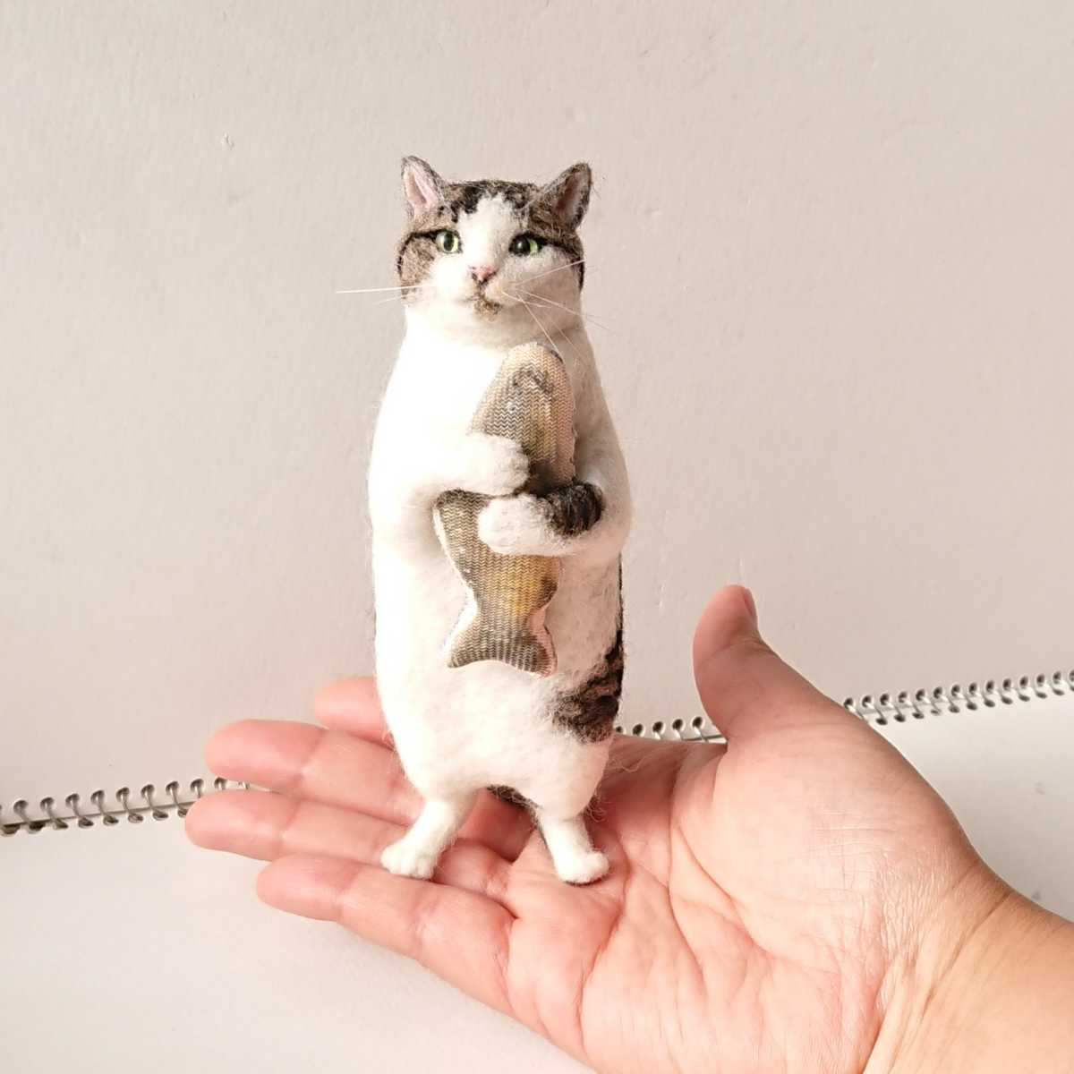 全国無料新作 ヤフオク! - 羊毛フェルト猫 うちの猫(がす)ミニ座布団