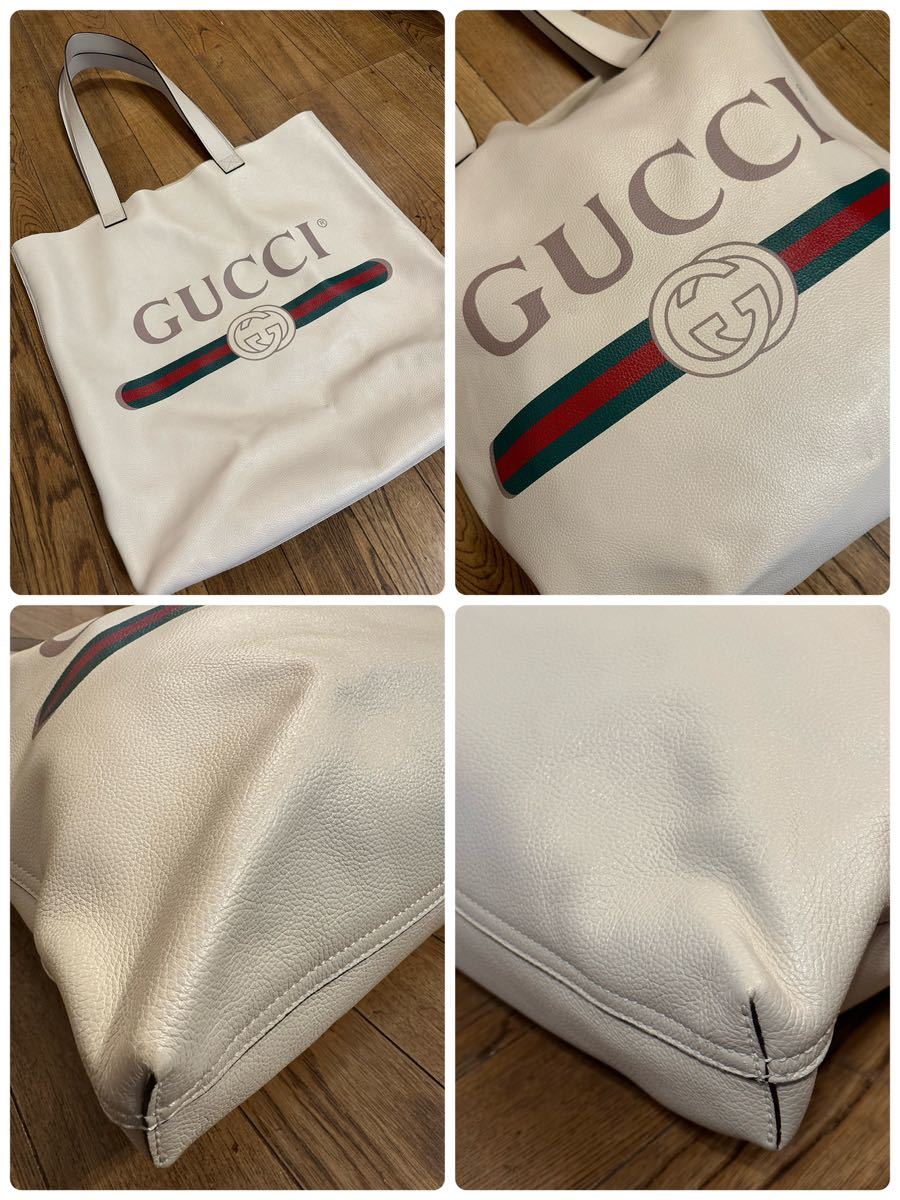 GUCCI グッチ  ロゴ オールレザー トートバッグ 革 鞄