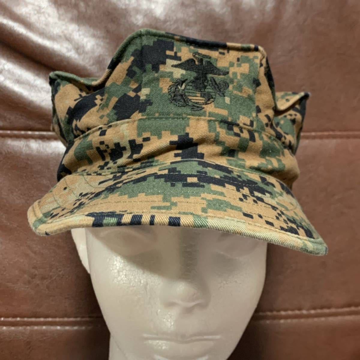 海兵隊　実物　米軍　USMC　ウッドランドマーパット　キャップ　キャンプ　アウトドア　サバゲーRECON/MARSOC　MEDIUM　(管理番号L11)_画像2