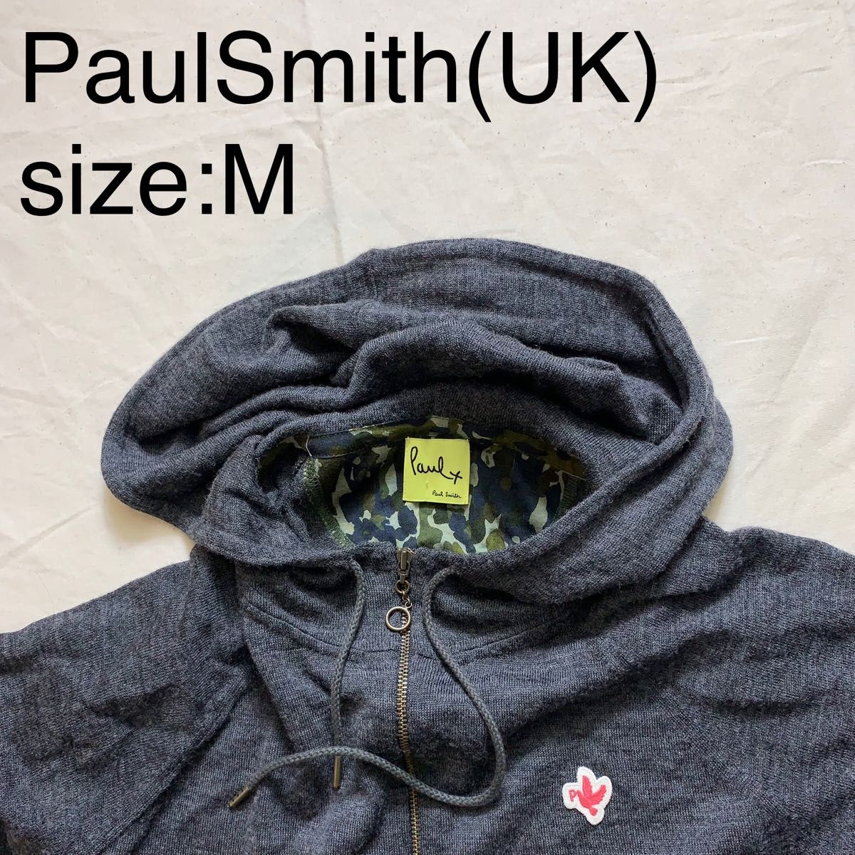 PaulSmith(UK)ビンテージハイゲージニットパーカ メンズファッション 